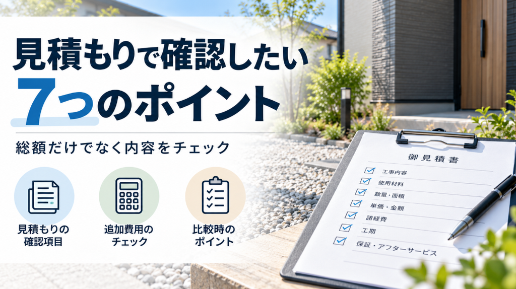 見積もりで確認したい7つのポイント